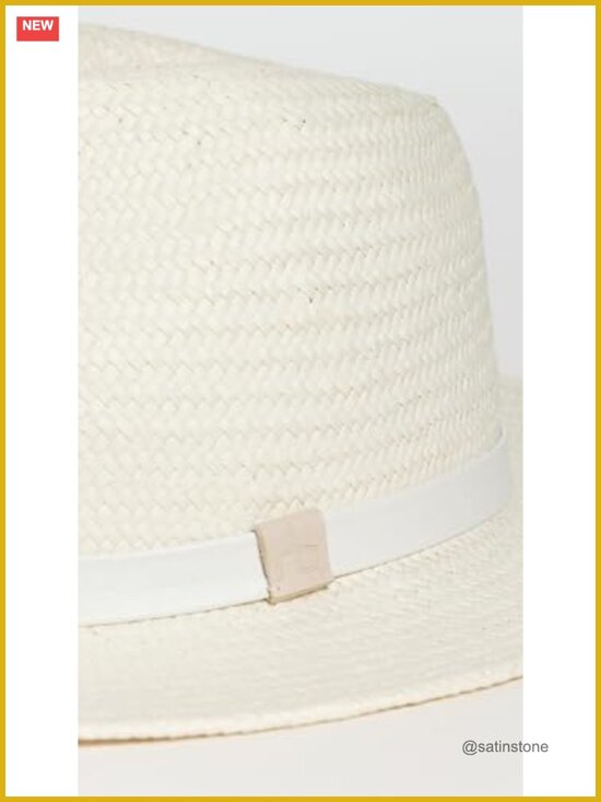 Packable Straw Fedora Hat with Leather Band